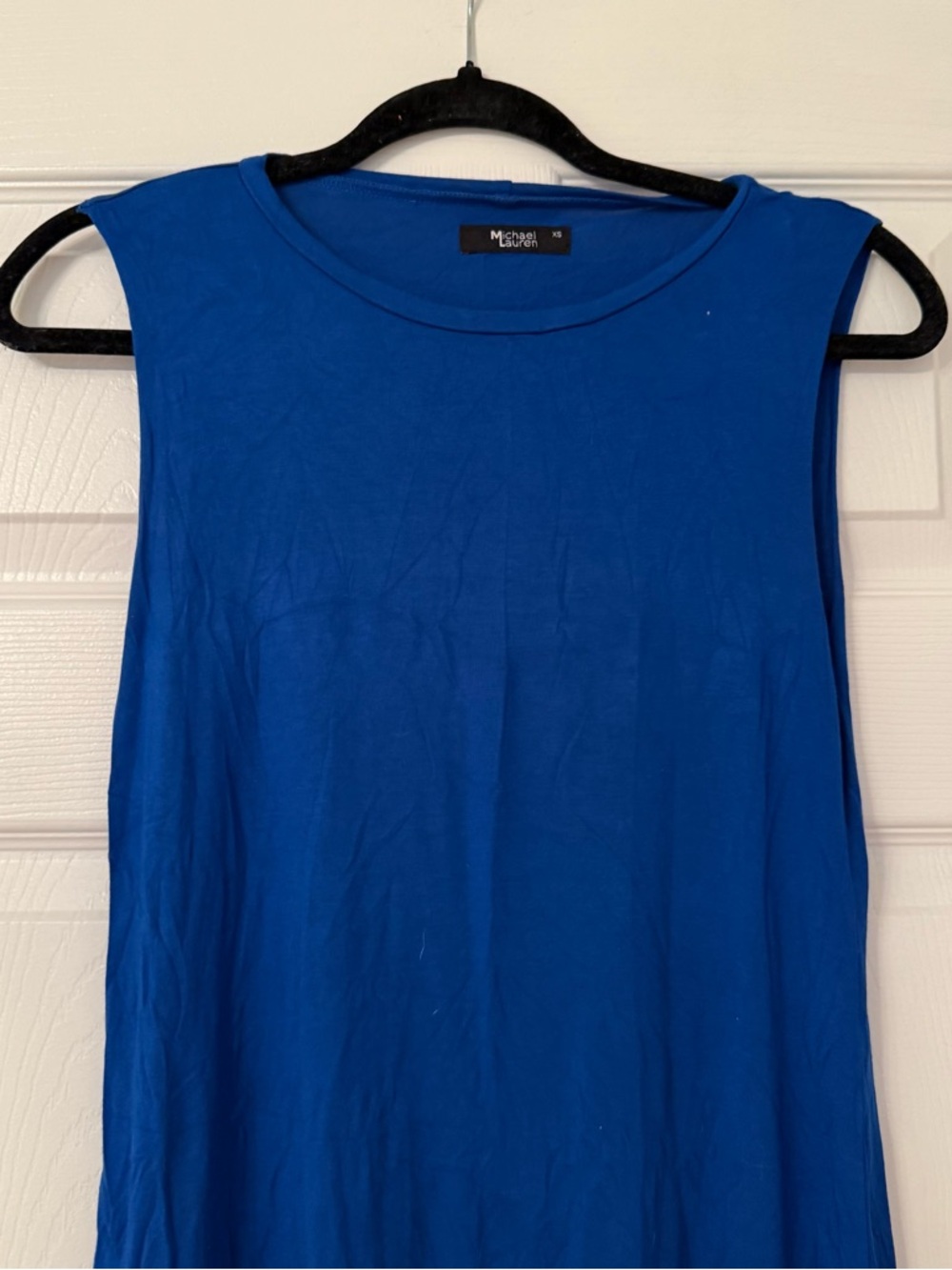 Michael Lauren Royal Blue Sleeveless Shift Dress - Picture 3 of 7